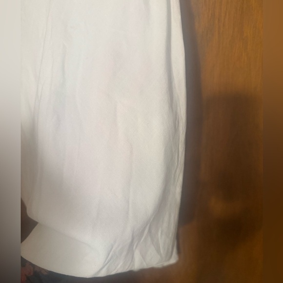 Cloth and Stone for Anthropologie White Frayed Edge Camisole Tank Blouse Tunic - Picture 5 of 6